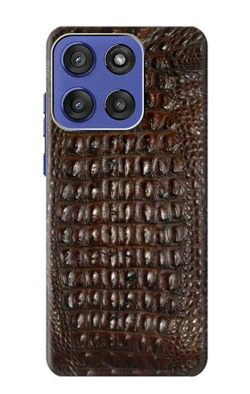 S2850 Brown Skin Alligator Graphic Printed Case Cover Custodia per Motorola Moto G Stylus 5G (2025), Edge 60 Stylus