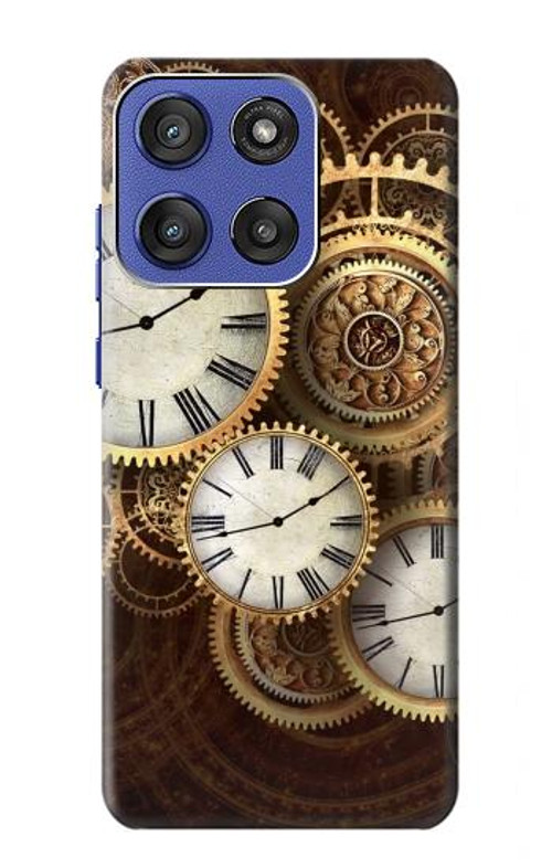 S3172 Gold Clock Live Case Cover Custodia per Motorola Moto G Stylus 5G (2025), Edge 60 Stylus