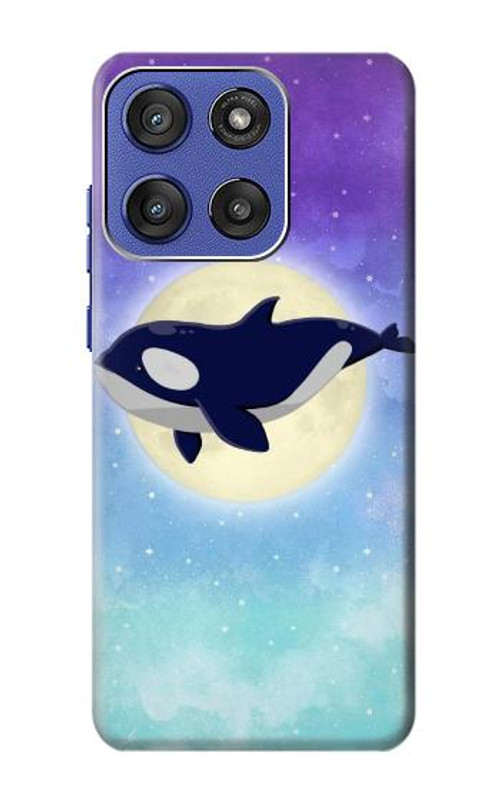 S3807 Killer Whale Orca Moon Pastel Fantasy Case Cover Custodia per Motorola Moto G Stylus 5G (2025), Edge 60 Stylus
