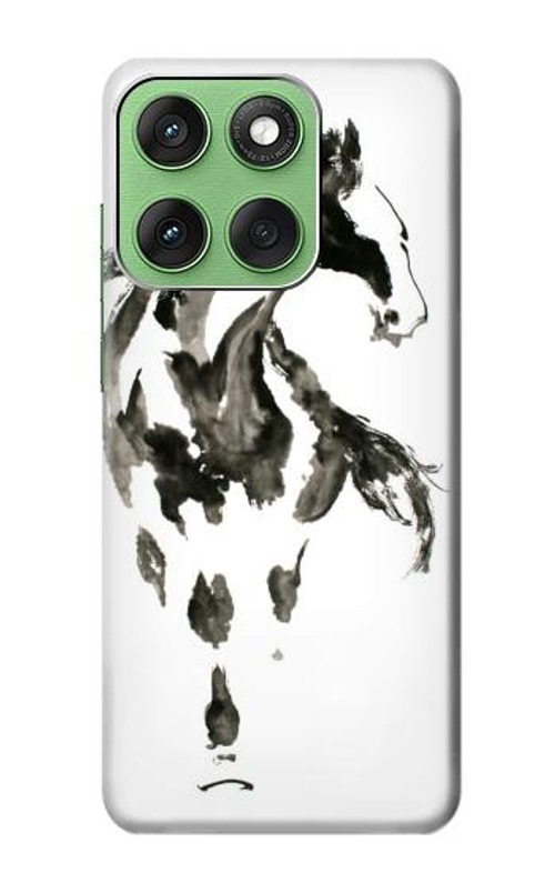 S1031 Horse Paintbrush Case Cover Custodia per Motorola Edge 60