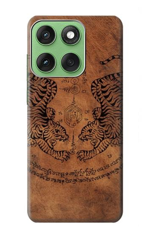 S3209 Sak Yant Twin Tiger Case Cover Custodia per Motorola Edge 60