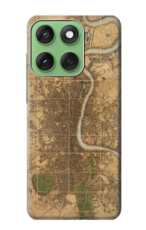 S3230 Vintage Map of London Case Cover Custodia per Motorola Edge 60