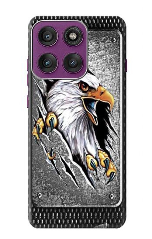 S0855 Eagle Metal Case Cover Custodia per Motorola Edge 60 Pro