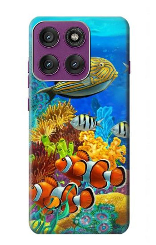 S2568 Sea Seabed Fish Corals Underwater Ocean Case Cover Custodia per Motorola Edge 60 Pro
