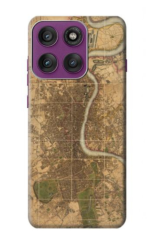 S3230 Vintage Map of London Case Cover Custodia per Motorola Edge 60 Pro