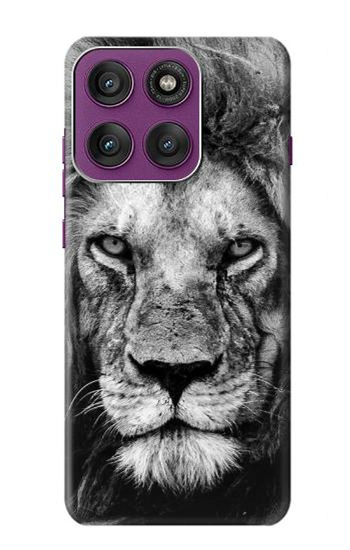 S3372 Lion Face Case Cover Custodia per Motorola Edge 60 Pro