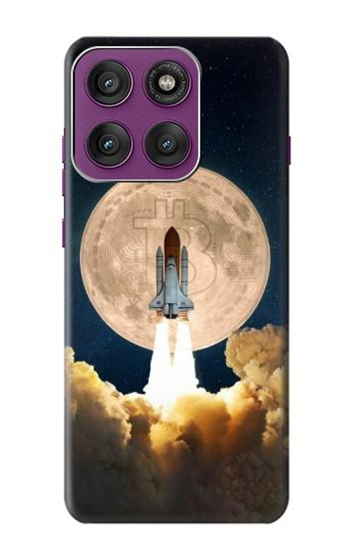 S3859 Bitcoin to the Moon Case Cover Custodia per Motorola Edge 60 Pro