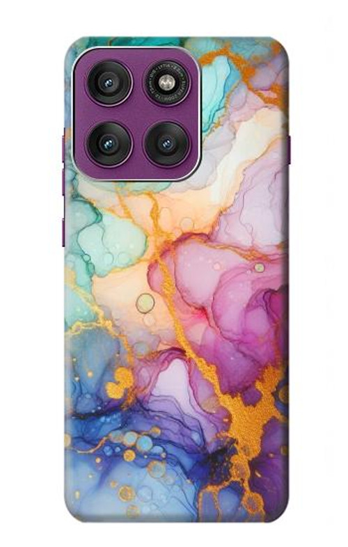 S4001 Multicolored Abstract Lilac Emerald Case Cover Custodia per Motorola Edge 60 Pro