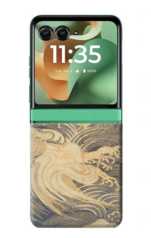 S2680 Japan Art Obi With Stylized Waves Case Cover Custodia per Motorola Razr 60, Razr 2025