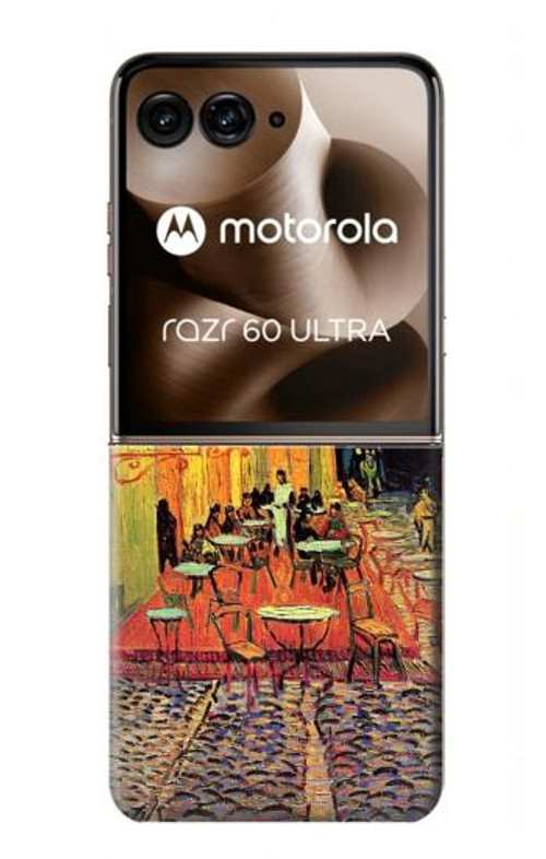 S0929 Van Gogh Cafe Terrace Case Cover Custodia per Motorola Razr 60 Ultra, Razr Ultra 2025