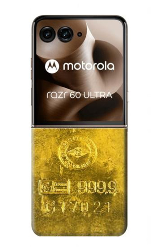 S2618 One Kilo Gold Bar Case Cover Custodia per Motorola Razr 60 Ultra, Razr Ultra 2025