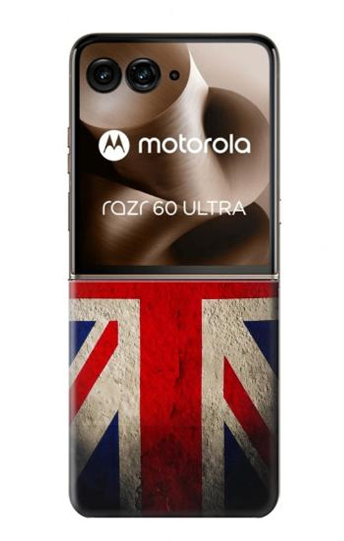 S2894 Vintage British Flag Case Cover Custodia per Motorola Razr 60 Ultra, Razr Ultra 2025