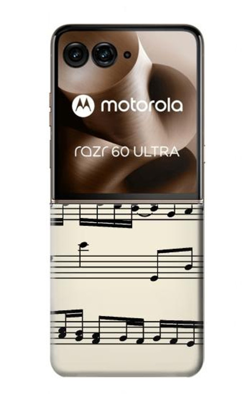 S3082 Music Sheet Case Cover Custodia per Motorola Razr 60 Ultra, Razr Ultra 2025