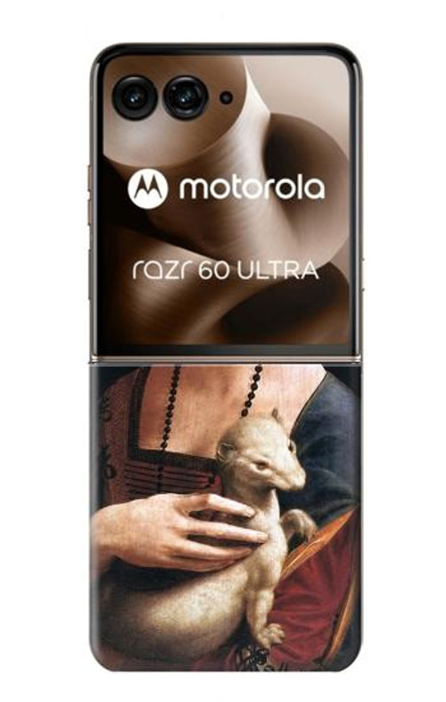 S3471 Lady Ermine Leonardo da Vinci Case Cover Custodia per Motorola Razr 60 Ultra, Razr Ultra 2025