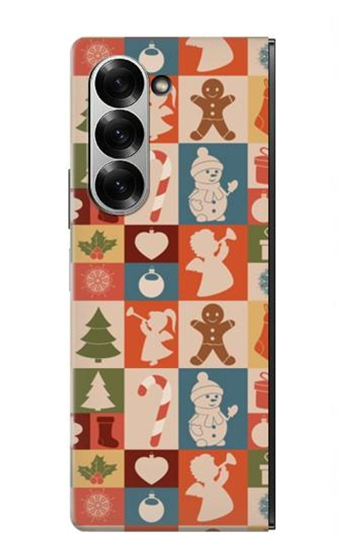 S2854 Cute Xmas Pattern Case Cover Custodia per Samsung Galaxy Z Fold 7 S2854 Cute Xmas Pattern Case Cover Custodia per Samsung Galaxy Z Fold 7