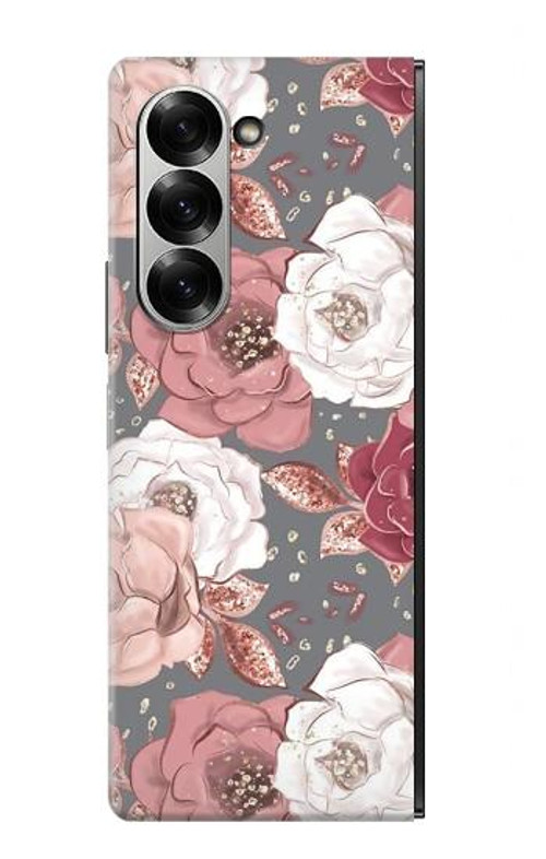 S3716 Rose Floral Pattern Case Cover Custodia per Samsung Galaxy Z Fold 7