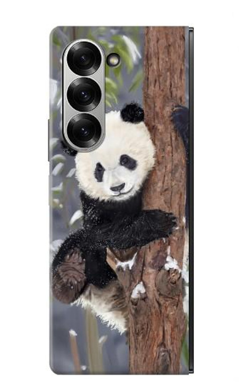 S3793 Cute Baby Panda Snow Painting Case Cover Custodia per Samsung Galaxy Z Fold 7