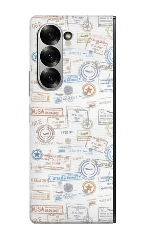 S3903 Travel Stamps Case Cover Custodia per Samsung Galaxy Z Fold 7