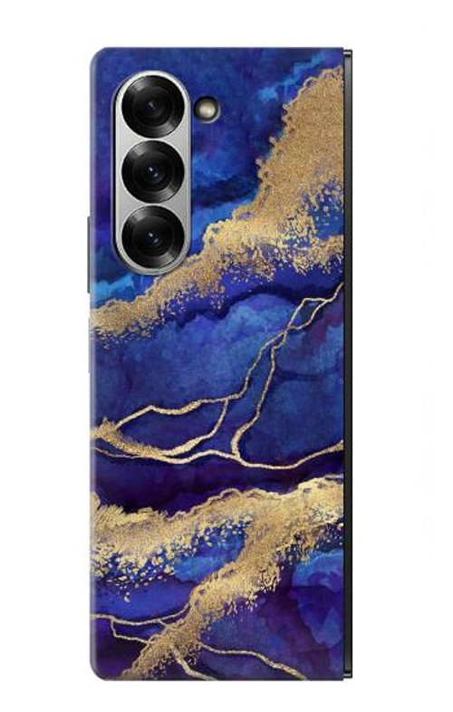 S3906 Navy Blue Purple Marble Case Cover Custodia per Samsung Galaxy Z Fold 7