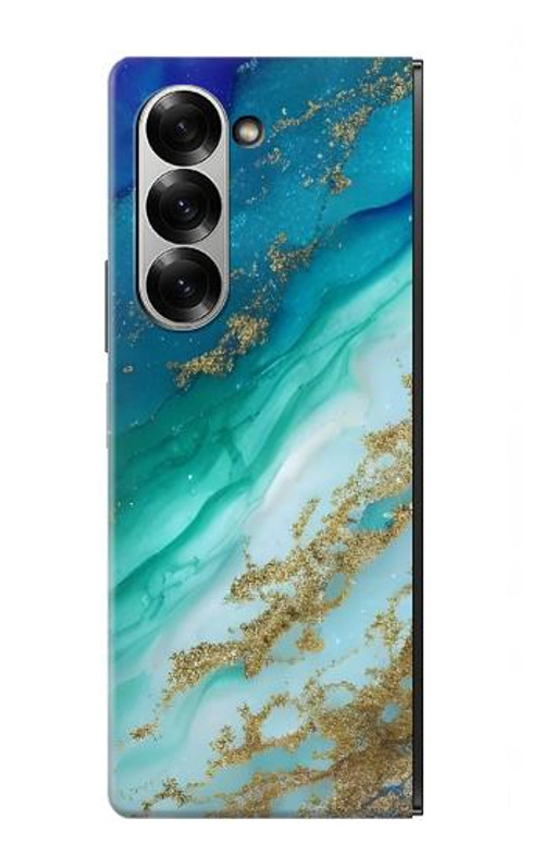 S3920 Abstract Ocean Blue Color Mixed Emerald Case Cover Custodia per Samsung Galaxy Z Fold 7