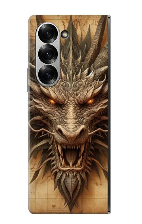 S3981 Dragon Head Old Map Case Cover Custodia per Samsung Galaxy Z Fold 7
