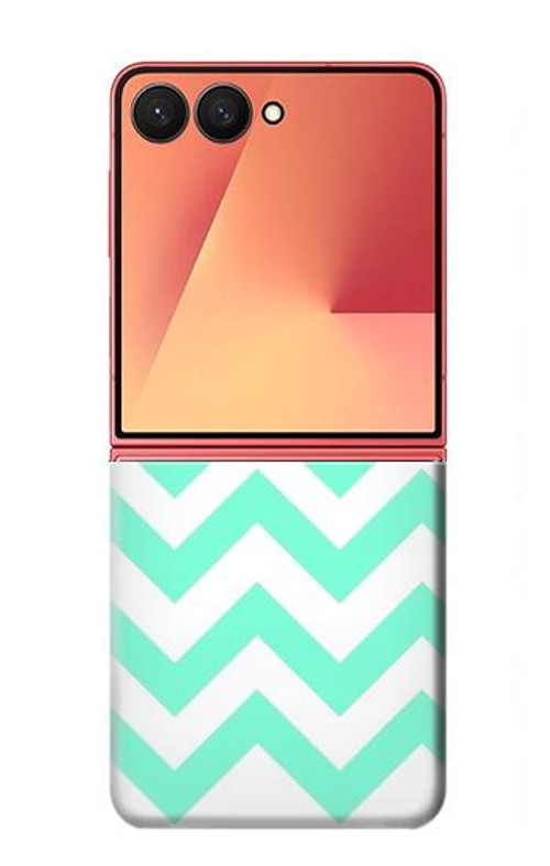 S1723 Mint Chevron Zigzag Case Cover Custodia per Samsung Galaxy Z Flip 7 S1723 Mint Chevron Zigzag Case Cover Custodia per Samsung Galaxy Z Flip 7