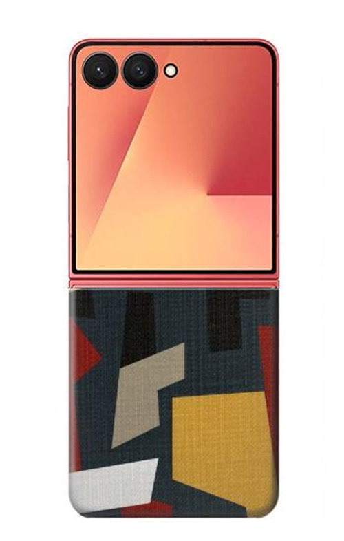 S3386 Abstract Fabric Texture Case Cover Custodia per Samsung Galaxy Z Flip 7 S3386 Abstract Fabric Texture Case Cover Custodia per Samsung Galaxy Z Flip 7