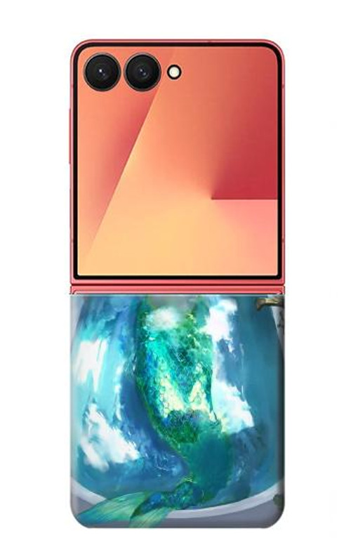 S3912 Cute Little Mermaid Aqua Spa Case Cover Custodia per Samsung Galaxy Z Flip 7