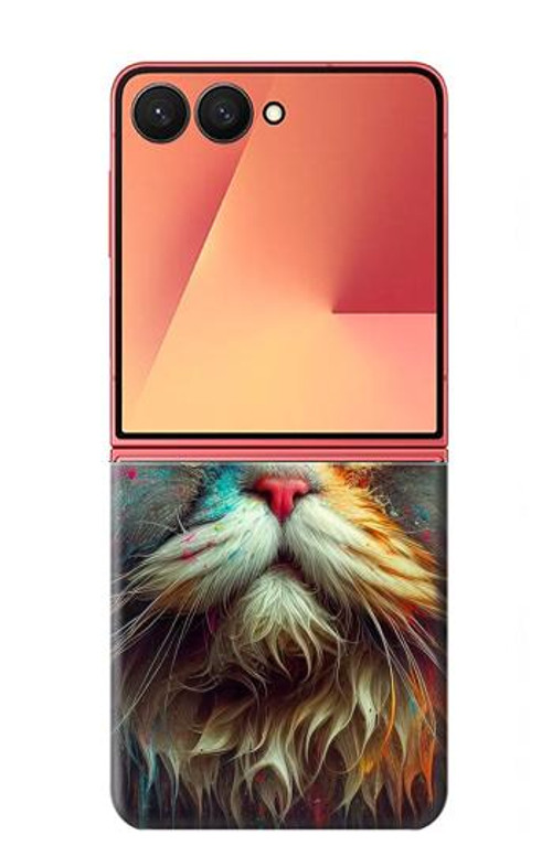 S3971 Cat Painted Color Case Cover Custodia per Samsung Galaxy Z Flip 7