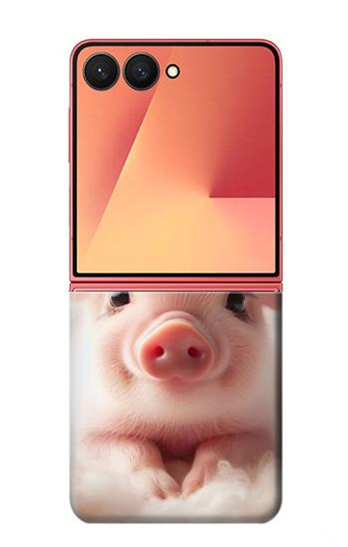 S3979 Cute Baby Pig Case Cover Custodia per Samsung Galaxy Z Flip 7