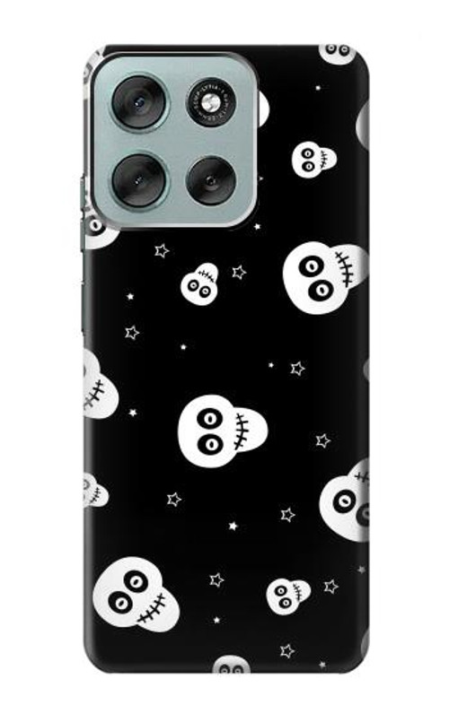 S3261 Smile Skull Halloween Pattern Case Cover Custodia per Motorola Moto G56