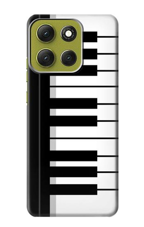 S3078 Black and White Piano Keyboard Case Cover Custodia per Motorola Moto G86