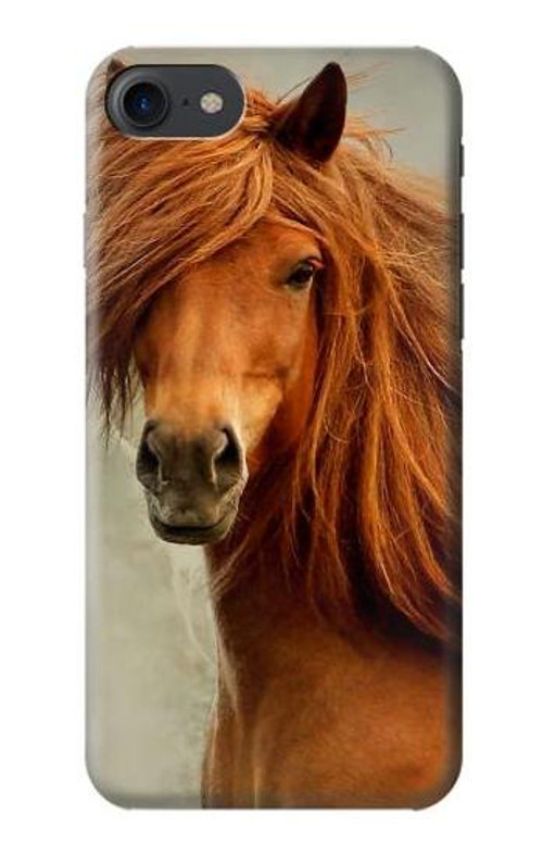 S1595 Beautiful Brown Horse Case Cover Custodia per iPhone 7, iPhone 8