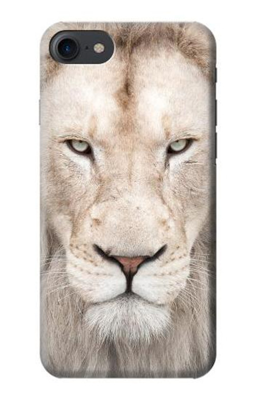 S2399 White Lion Face Case Cover Custodia per iPhone 7, iPhone 8