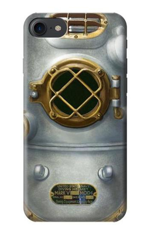 S2646 Vintage Deep Sea Diver Helmet Case Cover Custodia per iPhone 7, iPhone 8