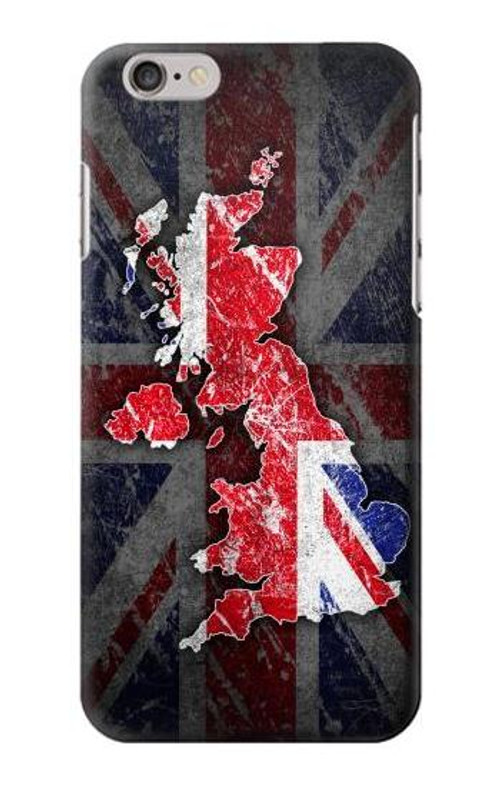 S2936 UK British Flag Map Case Cover Custodia per iPhone 6 6S
