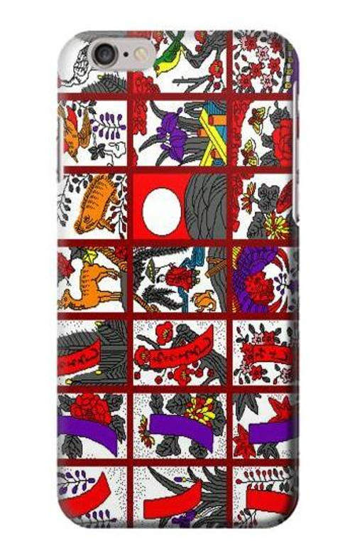 S1923 Hanafuda Japanese Flower Card Case Cover Custodia per iPhone 6 Plus, 6S Plus