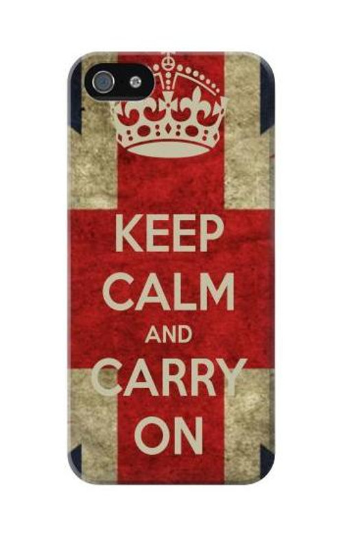 S0674 Keep Calm and Carry On Case Cover Custodia per iPhone 5C