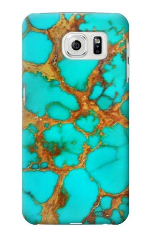 S2688 Aqua Copper Turquoise Gemstone Graphic Case Cover Custodia per Samsung Galaxy S7 Edge