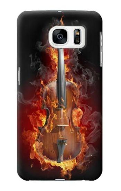 S0864 Fire Violin Case Cover Custodia per Samsung Galaxy S7