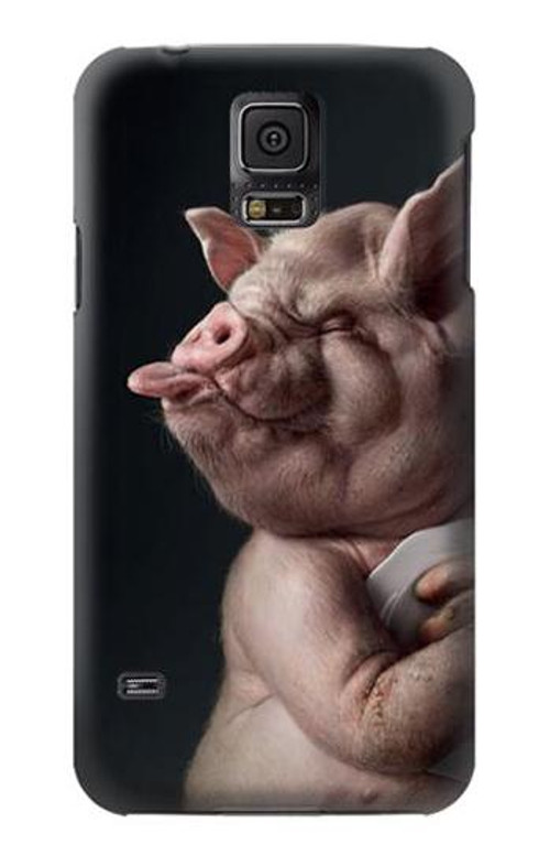 S1273 Crazy Pig Case Cover Custodia per Samsung Galaxy S5