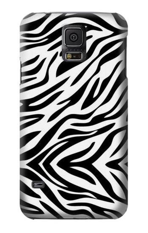 S3056 Zebra Skin Texture Graphic Printed Case Cover Custodia per Samsung Galaxy S5