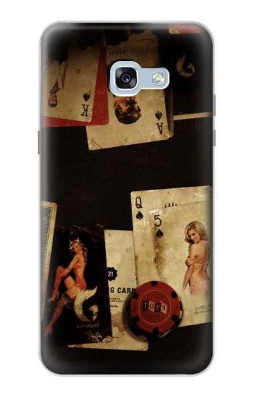 S1069 Old Vintage Sexy Poker Case Cover Custodia per Samsung Galaxy A5 (2017)