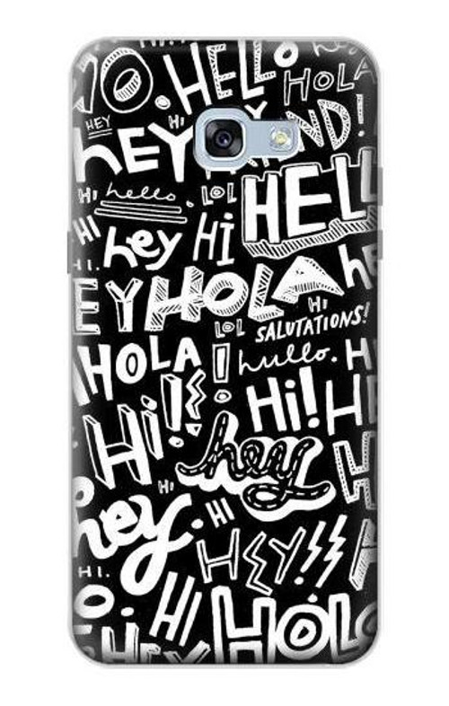 S2744 Hey Hi Hello Art Pattern Case Cover Custodia per Samsung Galaxy A5 (2017)