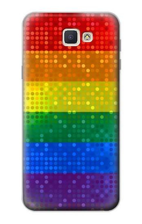 S2683 Rainbow LGBT Pride Flag Case Cover Custodia per Samsung Galaxy J7 Prime (SM-G610F)