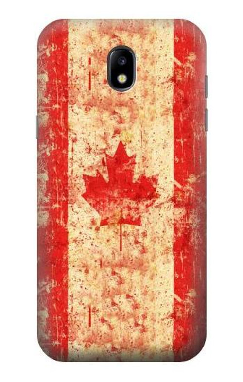 S2490 Canada Maple Leaf Flag Texture Case Cover Custodia per Samsung Galaxy J5 (2017) EU Version