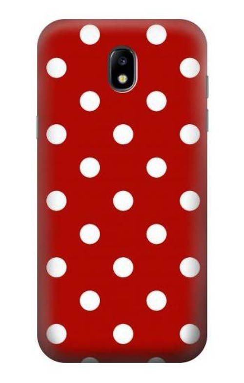 S2951 Red Polka Dots Case Cover Custodia per Samsung Galaxy J5 (2017) EU Version