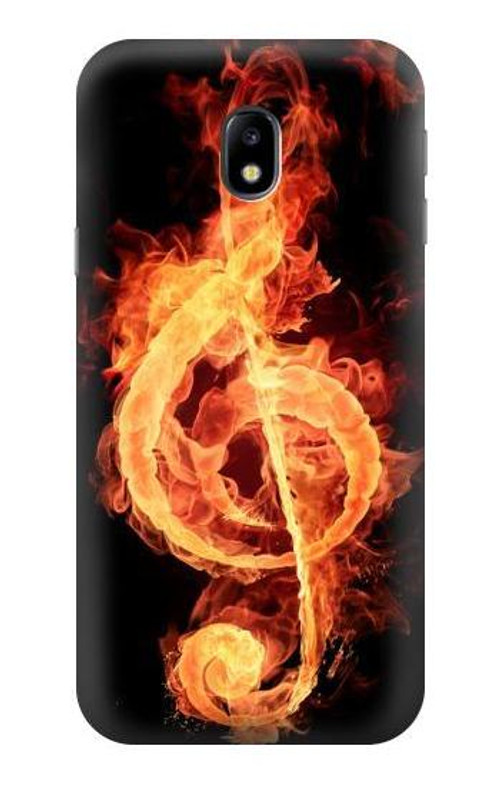 S0493 Music Note Burn Case Cover Custodia per Samsung Galaxy J3 (2017) EU Version