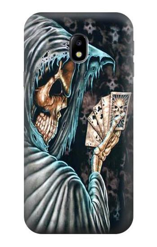 S0748 Grim Reaper Death Poker Case Cover Custodia per Samsung Galaxy J3 (2017) EU Version
