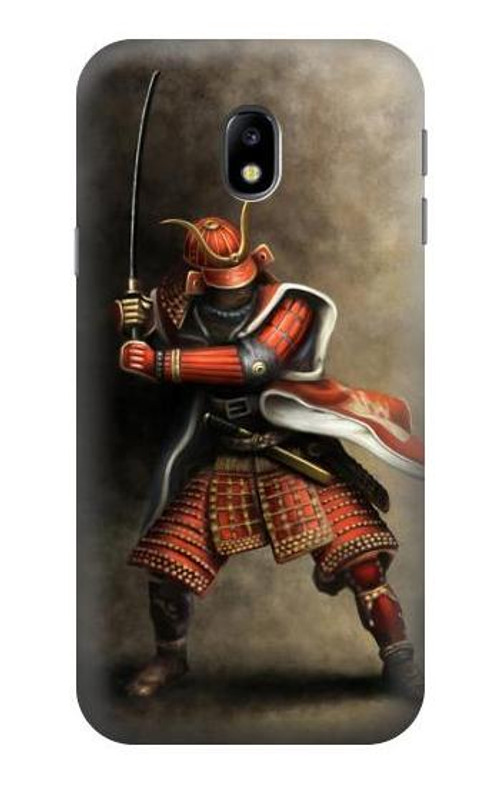 S0796 Japan Red Samurai Case Cover Custodia per Samsung Galaxy J3 (2017) EU Version